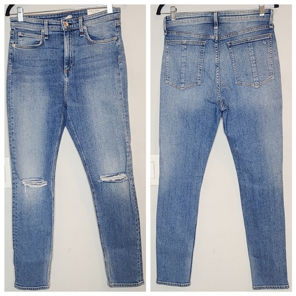 Rag & Bone Nina Tulsa Highrise Skinny Medium Wash Jeans size 29 stretch - Picture 5 of 16